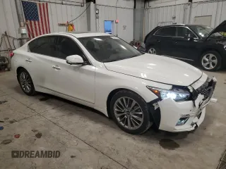 2022 Infiniti Q50 Luxe z VIN JN1EV7BR7NM340311, wystawiony jako Copart lot #53694445 z przebiegiem 12 308 mil mil oraz Szkoda całkowita • Salvage title. Historia ofert i sprzedaży dostępna na DreamBid. Obrazek 4.