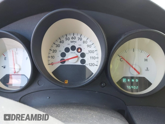 2008 Dodge Caliber SE with VIN 1B3HB28BX8D740658, listed as a IAAI auction lot 41595071 with 75,902 mi miles. Bid and sale history available at carsss.com. Image 7.