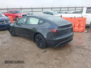 2025 Tesla Model 3 Long Range with VIN 5YJ3E1EA5SF911256, listed as a IAAI auction lot 41509976 with 1,806 mi miles. Bid and sale history available at carsss.com. Image 3.