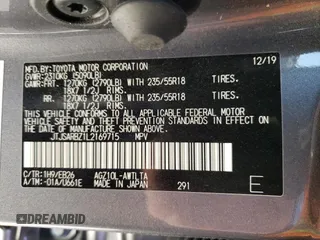 2020 Lexus NX with VIN JTJSARBZ1L2169715, listed as a Copart auction lot 47756455 with 62,284 mi miles and Clean Title. Bid and sale history available at carsss.com. Image 14.