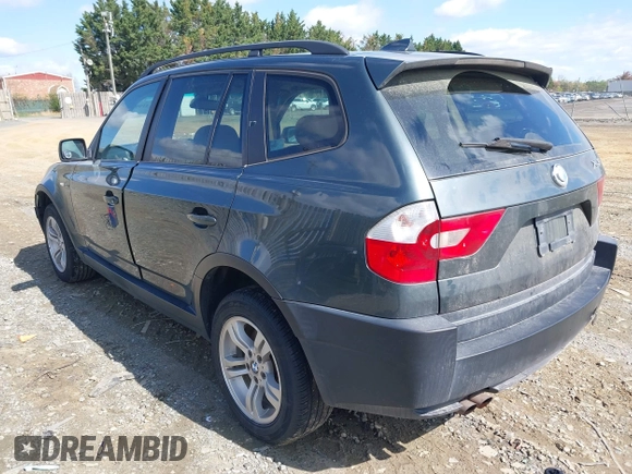 2005 BMW X3 3.0i with VIN WBXPA93465WD22604, listed as a IAAI auction lot 41995211 with 202,176 mi miles. Bid and sale history available at carsss.com. Image 3.