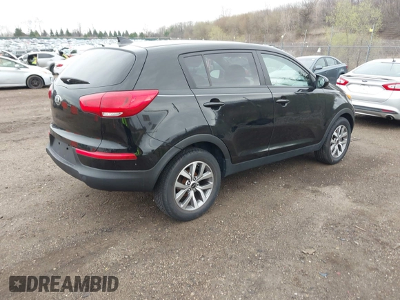 2015 Kia Sportage LX with VIN KNDPB3AC6F7677007, listed as a IAAI auction lot 42081242 with 63,976 mi miles and . Bid and sale history available at carsss.com. Image 4.