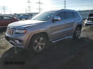 2015 Jeep Grand Cherokee Overland with VIN 1C4RJFCT8FC619014, listed as a Copart auction lot 44304375 with 123,767 mi miles and Salvage Title. Bid and sale history available at carsss.com. Image 1.