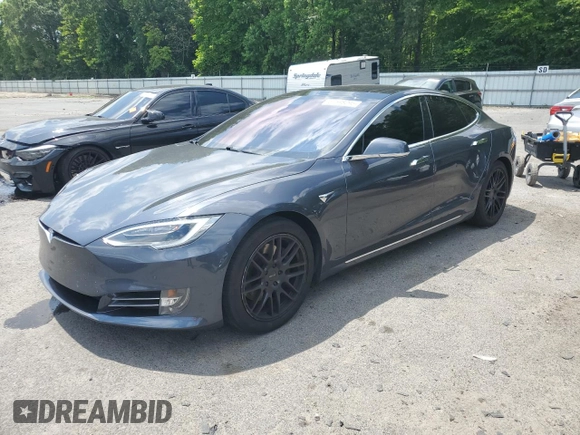2017 Tesla Model S 100D with VIN 5YJSA1E24HF191280, listed as a Copart auction lot 62598095 with 57,262 mi miles and Clean title. Bid and sale history available at DreamBid. Image 1.