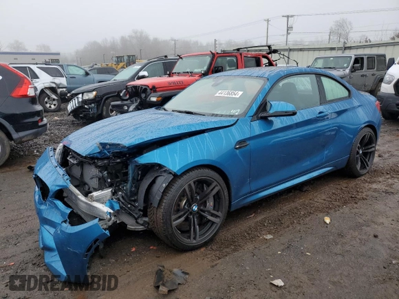 2021 BMW M2 Competition with VIN WBS2U7C07M7J70654, listed as a Copart auction lot 44136854 with 10,927 mi miles. Bid and sale history available at carsss.com. Image 1.