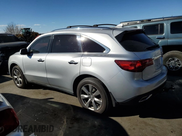 2014 Acura MDX Advance with VIN 5FRYD4H86EB006806, listed as a Copart auction lot 45512645 with Not Provided miles and Salvage Title. Bid and sale history available at DreamBid. Image 2.