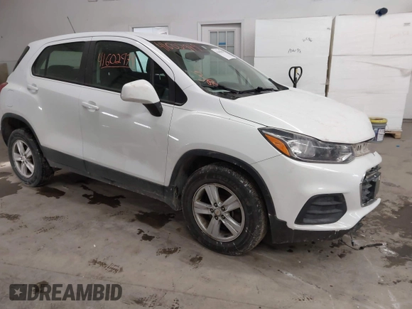 2017 Chevrolet Trax LS with VIN KL7CJNSB3HB127456, listed as a IAAI auction lot 41602979 with 73,564 mi miles. Bid and sale history available at carsss.com. Image 1.
