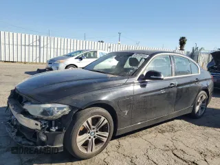 2018 BMW 3 Series 330e iPerformance with VIN WBA8E1C55JA758443, listed as a Copart auction lot 89356485 with 35,599 mi miles and Salvage Title. Bid and sale history available at carsss.com. Image 1.