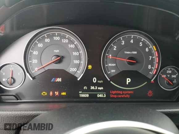 2020 BMW M4 with VIN WBS4Y9C07LFJ12184, listed as a Copart auction lot 49151884 with 19,609 mi miles and Salvage Title. Bid and sale history available at carsss.com. Image 9.