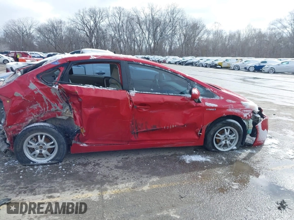 2011 Toyota Prius I with VIN JTDKN3DU3B0304788, listed as a IAAI auction lot 41731531 with 105,000 mi miles. Bid and sale history available at carsss.com. Image 14.