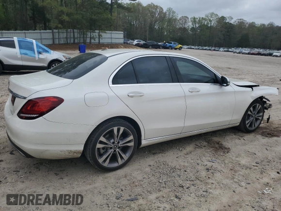 2019 Mercedes-Benz C 300 with VIN 55SWF8DB4KU294587, listed as a Copart auction lot 50588995 with 72,578 mi miles and Salvage title. Bid and sale history available at DreamBid. Image 3.