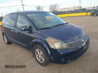 2008 Nissan Quest SL with VIN 5N1BV28U18N109882, listed as a IAAI auction lot 41289709 with 182,458 mi miles. Bid and sale history available at carsss.com. Image 1.