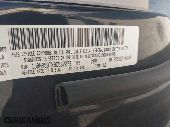 2009 Jeep Grand Cherokee Limited with VIN 1J8HR58TX9C537273, listed as a IAAI auction lot 42481572 with 194,076 mi miles and . Bid and sale history available at DreamBid. Image 9.