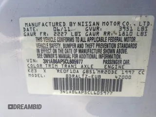 2012 Nissan Sentra SL with VIN 3N1AB6AP5CL605977, listed as a IAAI auction lot 41367344 with 149,449 mi miles and . Bid and sale history available at DreamBid. Image 9.