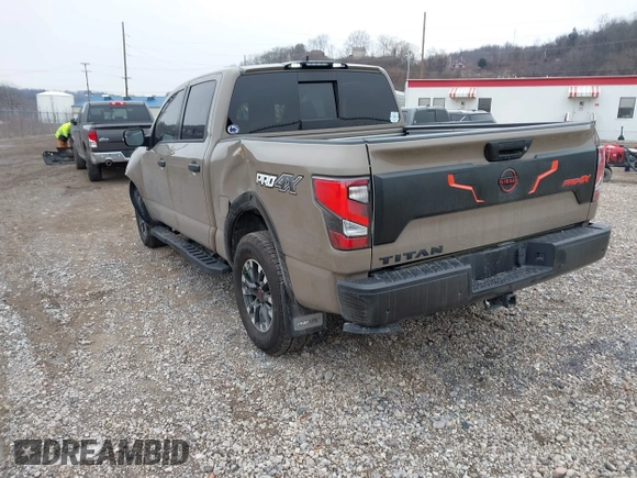 2024 Nissan Titan Pro-4X z VIN 1N6AA1ED0RN114614, wystawiony jako IAAI lot #41548196 z przebiegiem 3 405 mil mil oraz . Historia ofert i sprzedaży dostępna na DreamBid. Obrazek 3.