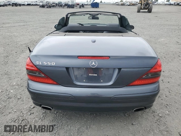 2008 Mercedes-Benz SL 550 with VIN WDBSK71FX8F141468, listed as a Copart auction lot 61036285 with 109,698 mi miles and Salvage title. Bid and sale history available at DreamBid. Image 6.