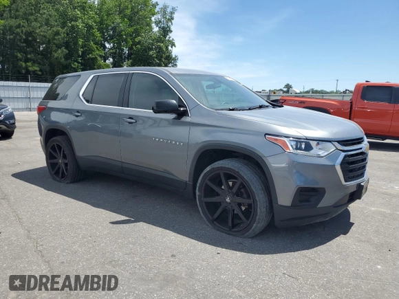 2020 Chevrolet Traverse LS with VIN 1GNERFKW8LJ139668, listed as a Copart auction lot 57996795 with 132,453 mi miles and Salvage title. Bid and sale history available at DreamBid. Image 4.