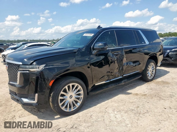 2023 Cadillac Escalade z VIN 1GYS3KKL9PR262067, wystawiony jako Copart lot #59101095 z przebiegiem 43 884 mil mil oraz Szkody całkowita. Historia ofert i sprzedaży dostępna na DreamBid. Obrazek 1.