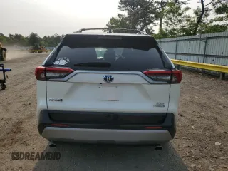 2021 Toyota RAV4 Hybrid XSE with VIN 4T3E6RFV4MU034021, listed as a Copart auction lot 59295175 with 25,500 mi miles and Salvage title. Bid and sale history available at DreamBid. Image 6.