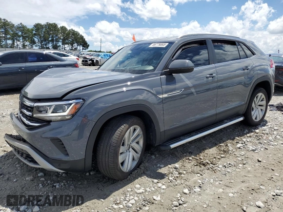 2021 Volkswagen Atlas SE with VIN 1V2JC2CA6MC227031, listed as a Copart auction lot 56779895 with 36,179 mi miles and Salvage title. Bid and sale history available at DreamBid. Image 1.