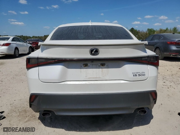2021 Lexus IS with VIN JTHAA1D21M5114728, listed as a Copart auction lot 50702935 with 9,696 mi miles and Salvage Title. Bid and sale history available at carsss.com. Image 6.