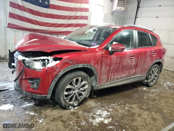 2016 Mazda CX-5 Grand Touring with VIN JM3KE4DY8G0755982, listed as a Copart auction lot 43391165 with 92,427 mi miles and Salvage Title. Bid and sale history available at carsss.com. Image 1.
