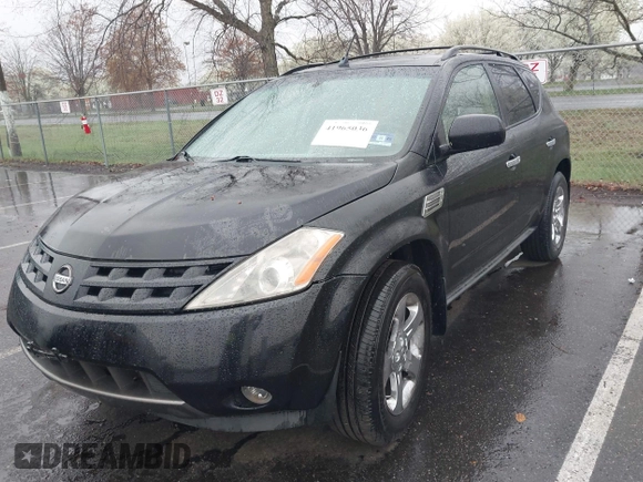 2004 Nissan Murano SL with VIN JN8AZ08TX4W228085, listed as a IAAI auction lot 41965036 with 180,547 mi miles and . Bid and sale history available at DreamBid. Image 2.