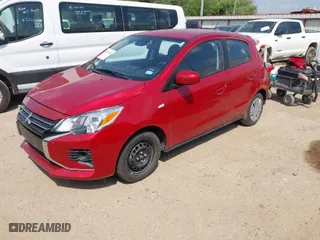 2024 Mitsubishi Mirage ES with VIN ML32AUHJ7RH009094, listed as a IAAI auction lot 42057600 with 23,165 mi miles. Bid and sale history available at carsss.com. Image 4.