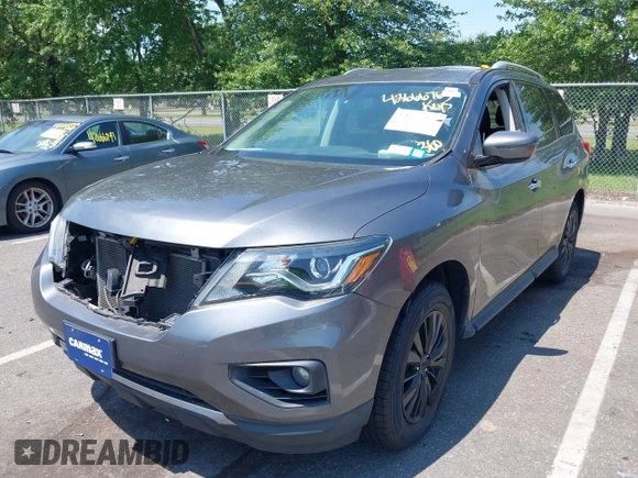 2018 Nissan Pathfinder SV with VIN 5N1DR2MM8JC645166, listed as a IAAI auction lot 42666765 with 81,544 mi miles and . Bid and sale history available at DreamBid. Image 17.