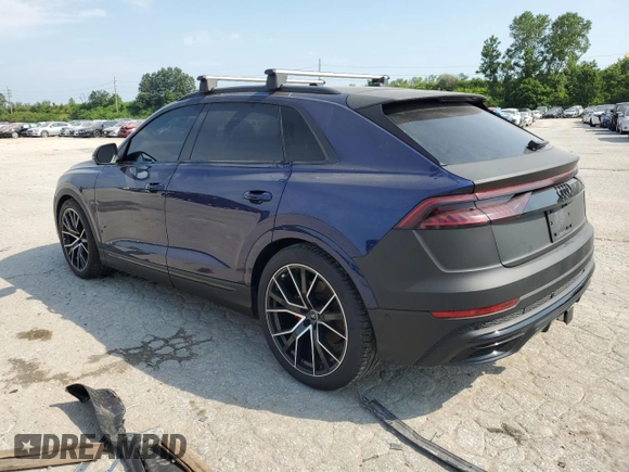 2021 Audi Q8 Prestige with VIN WA1FVAF13MD027865, listed as a Copart auction lot 61099344 with 41,905 mi miles and Salvage title. Bid and sale history available at DreamBid. Image 2.