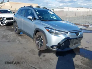 2023 Toyota Corolla Cross Hybrid S with VIN 7MUFBABG7PV003141, listed as a IAAI auction lot 41443111 with 16,297 mi miles and . Bid and sale history available at DreamBid. Image 1.