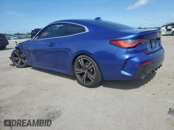 2023 BMW 4 Series 430i with VIN WBA53AP02PCL22461, listed as a Copart auction lot 75339224 with 9,923 mi miles and Salvage title. Bid and sale history available at DreamBid. Image 2.