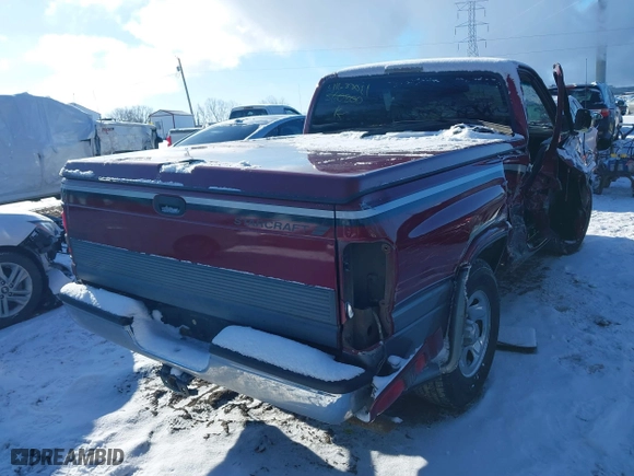 1995 Dodge Ram 1500 with VIN 1B7HC16Y4SS360800, listed as a IAAI auction lot 41633081 with 123,139 mi miles. Bid and sale history available at carsss.com. Image 4.