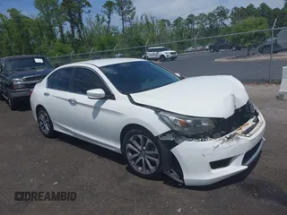 2014 Honda Accord Sport with VIN 1HGCR2F57EA002333, listed as a IAAI auction lot 42184697 with 168,704 mi miles and . Bid and sale history available at DreamBid. Image 1.