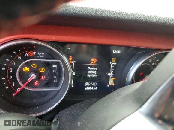 2021 Jeep Wrangler Unlimited Rubicon with VIN 1C4HJXFN9MW505291, listed as a Copart auction lot 89060615 with 69,894 mi miles and Salvage Title. Bid and sale history available at DreamBid. Image 9.