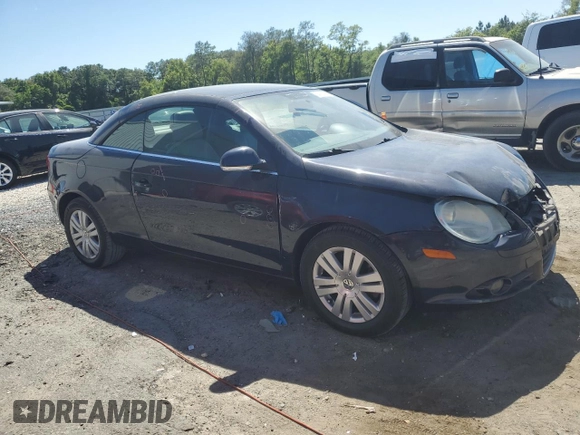 2008 Volkswagen Eos Turbo with VIN WVWBA71F38V030318, listed as a Copart auction lot 53055455 with 143,080 mi miles and Salvage Title. Bid and sale history available at DreamBid. Image 4.