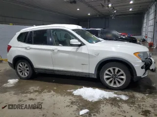 2013 BMW X3 xDrive28i with VIN 5UXWX9C56D0A31021, listed as a Copart auction lot 43621285 with Not Provided miles and Salvage Title. Bid and sale history available at DreamBid. Image 4.