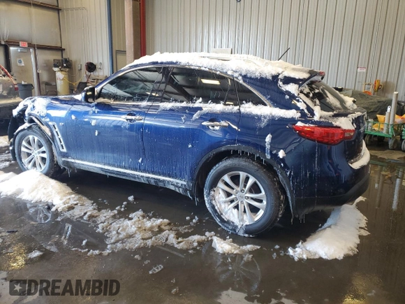 2016 Infiniti QX70 with VIN JN8CS1MW3GM750317, listed as a Copart auction lot 45525785 with 100,318 mi miles and Clean title. Bid and sale history available at DreamBid. Image 2.