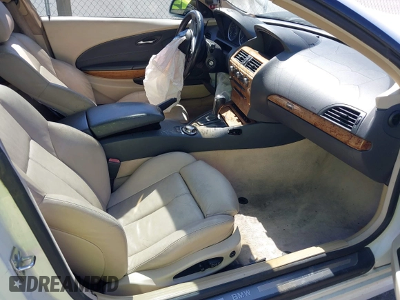 2005 BMW 6 Series 645Ci with VIN WBAEH73465B191566, listed as a IAAI auction lot 41790186 with Not Provided miles and . Bid and sale history available at carsss.com. Image 5.