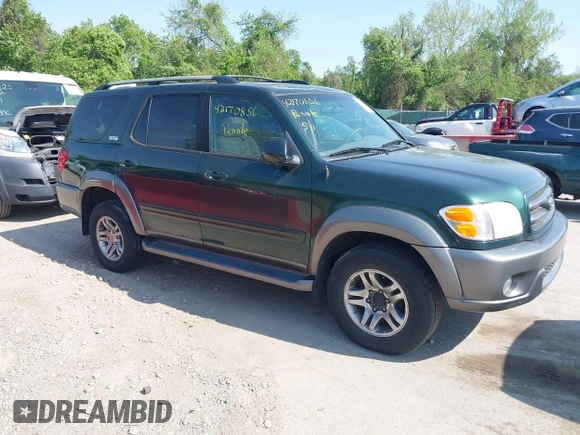 2003 Toyota Sequoia SR5 with VIN 5TDBT44A73S194036, listed as a IAAI auction lot 42170856 with 307,707 mi miles and . Bid and sale history available at DreamBid. Image 1.