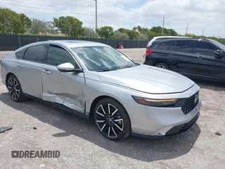 2024 Honda Accord Touring with VIN 1HGCY2F80RA083131, listed as a IAAI auction lot 42091756 with 4,852 mi miles and . Bid and sale history available at DreamBid. Image 1.