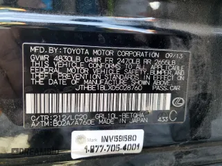 2013 Lexus GS 350 with VIN JTHBE1BLXD5028760, listed as a Copart auction lot 72874994 with 111,352 mi miles and Salvage Title. Bid and sale history available at carsss.com. Image 13.