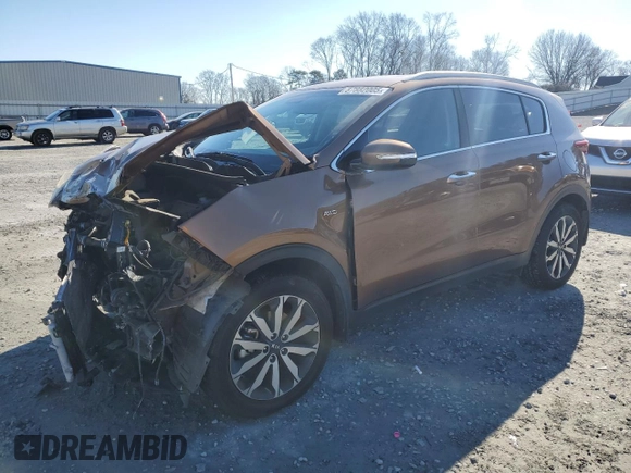 2019 Kia Sportage EX with VIN KNDPNCAC6K7576793, listed as a Copart auction lot 87882005 with 44,707 mi miles and Salvage Title. Bid and sale history available at carsss.com. Image 1.