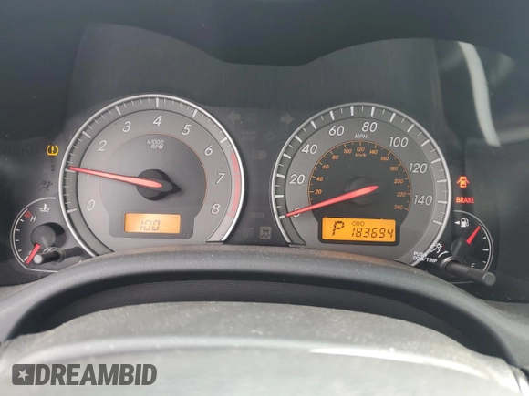 2009 Toyota Corolla XRS with VIN 1NXBE40E09Z159860, listed as a Copart auction lot 42563605 with 183,694 mi miles and Salvage Title. Bid and sale history available at carsss.com. Image 9.