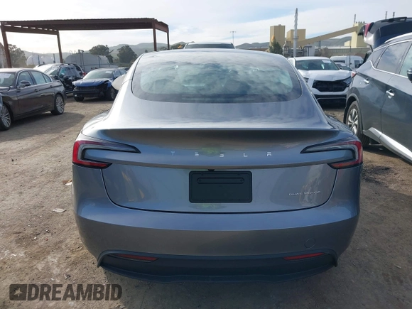 2025 Tesla Model 3 Long Range with VIN 5YJ3E1EB4SF873799, listed as a IAAI auction lot 41548818 with 2,129 mi miles and . Bid and sale history available at DreamBid. Image 16.
