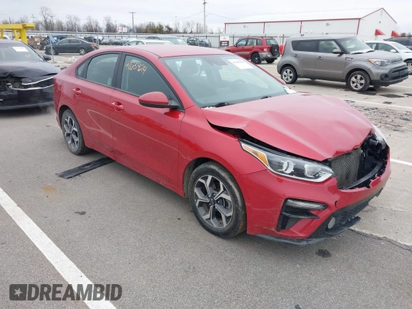 2020 Kia Forte LXS with VIN 3KPF24AD1LE236312, listed as a IAAI auction lot 41165424 with 96,123 mi miles. Bid and sale history available at carsss.com. Image 1.