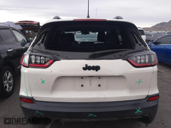 2019 Jeep Cherokee Latitude Plus with VIN 1C4PJLLBXKD490291, listed as a Copart auction lot 48902625 with 48,128 mi miles and Salvage Title. Bid and sale history available at carsss.com. Image 6.