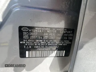 2018 Hyundai Sonata Hybrid SE with VIN KMHE24L36JA077542, listed as a Copart auction lot 73154244 with 115,783 mi miles and Clean Title. Bid and sale history available at carsss.com. Image 12.
