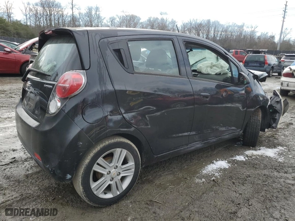 2014 Chevrolet Spark LS with VIN KL8CB6S92EC491899, listed as a Copart auction lot 89258855 with 49,872 mi miles and Salvage Title. Bid and sale history available at carsss.com. Image 3.