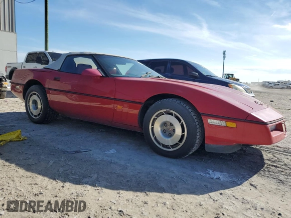 1987 Chevrolet Corvette with VIN 1G1YY3189H5117519, listed as a Copart auction lot 41817475 with 56,498 mi miles and Salvage Title. Bid and sale history available at carsss.com. Image 4.